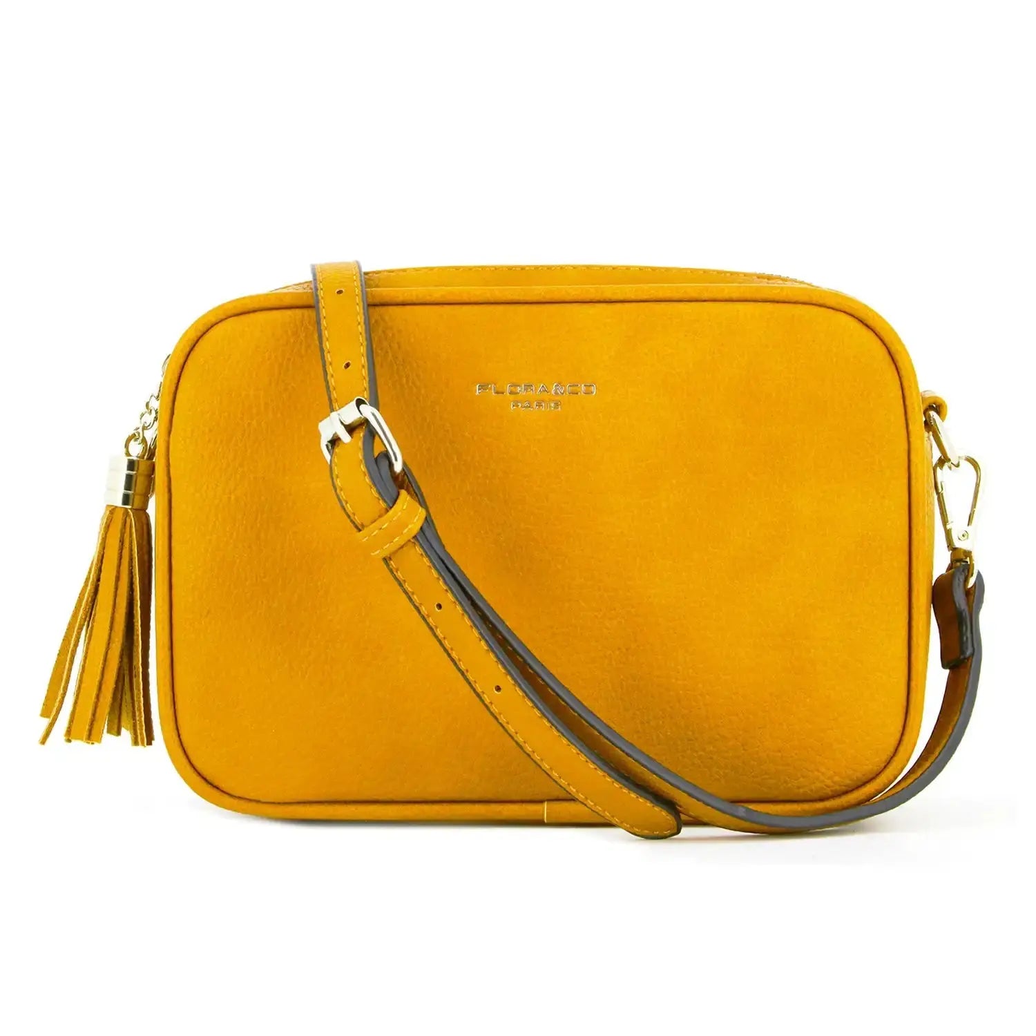 Flora & co Sac caméra bandoulière femme léger moutarde