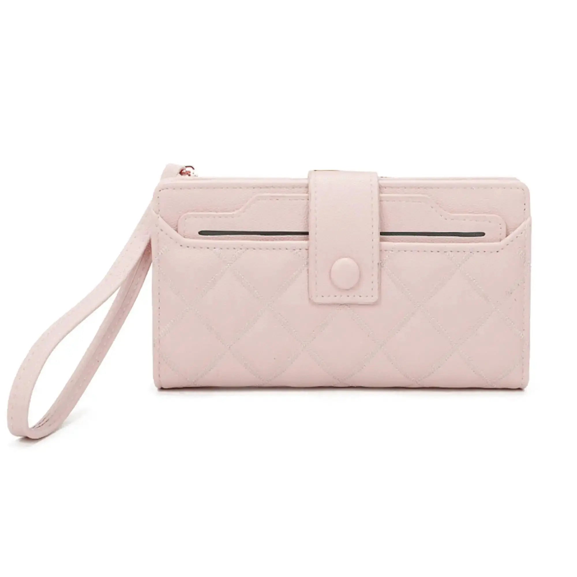Gallantry Portefeuille porte-cartes femme matelassé rose