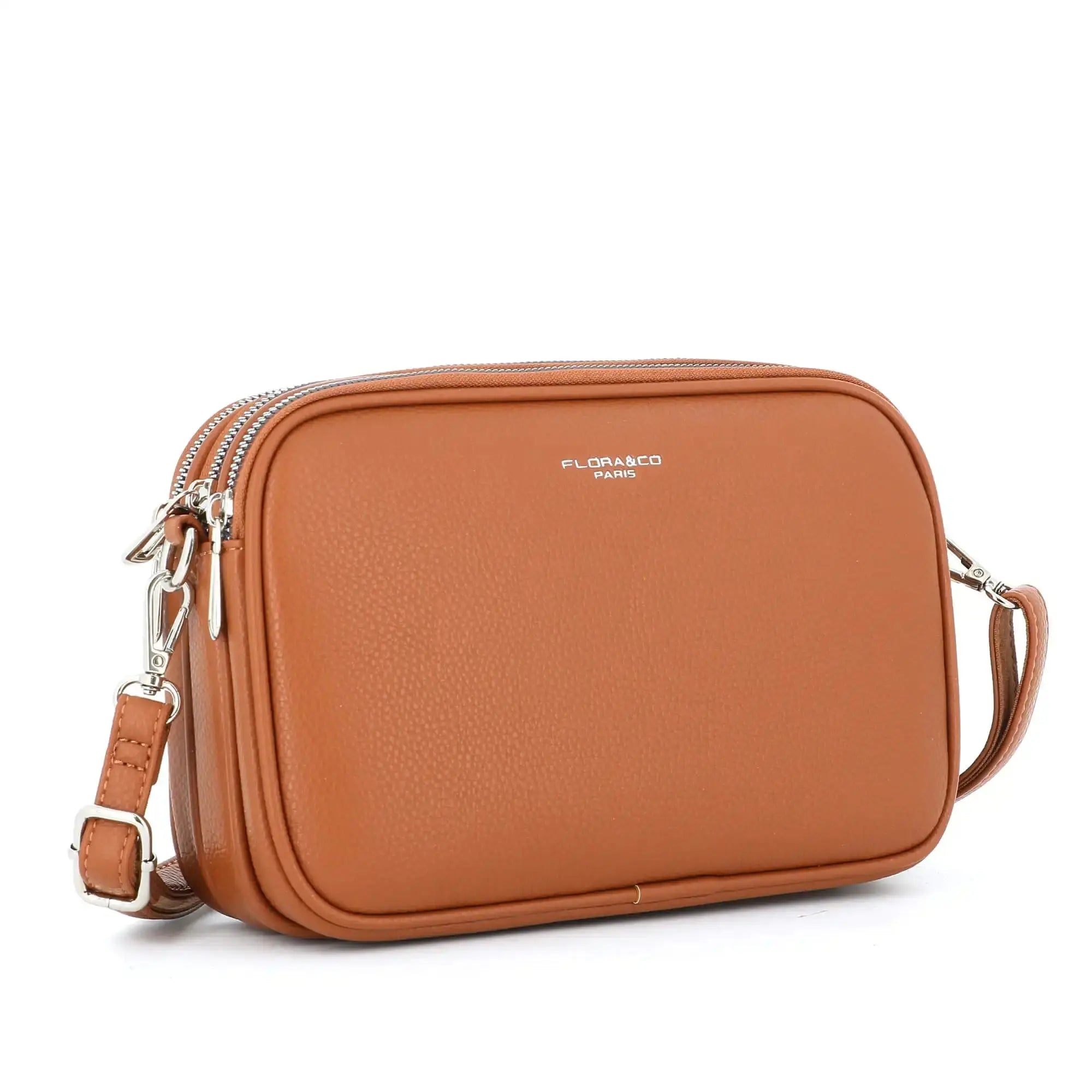 Flora & co Sac bandoulières femme multipoches camel