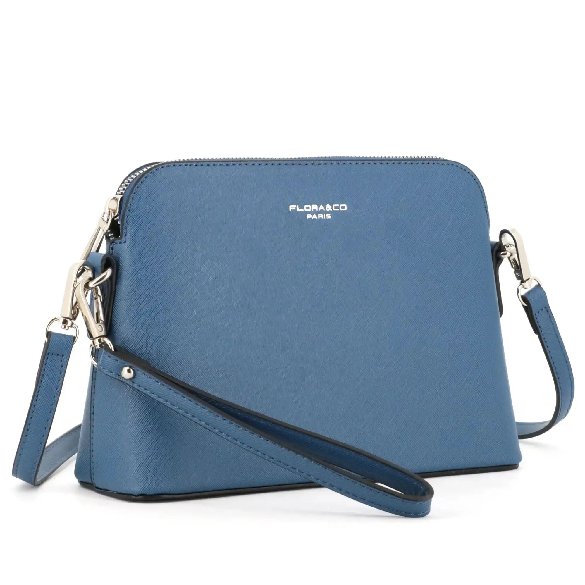 Flora & co Sac bandoulière femme dragonne bleu jean