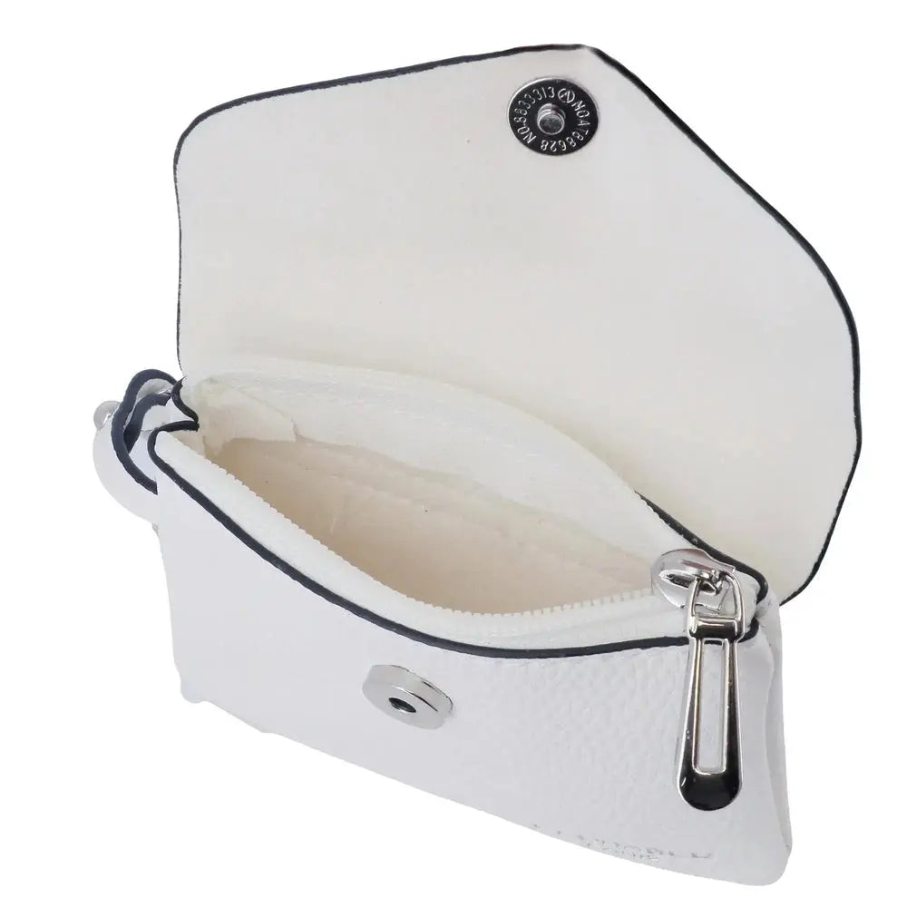 Flora & co Porte-monnaie cartes femme crochet blanc