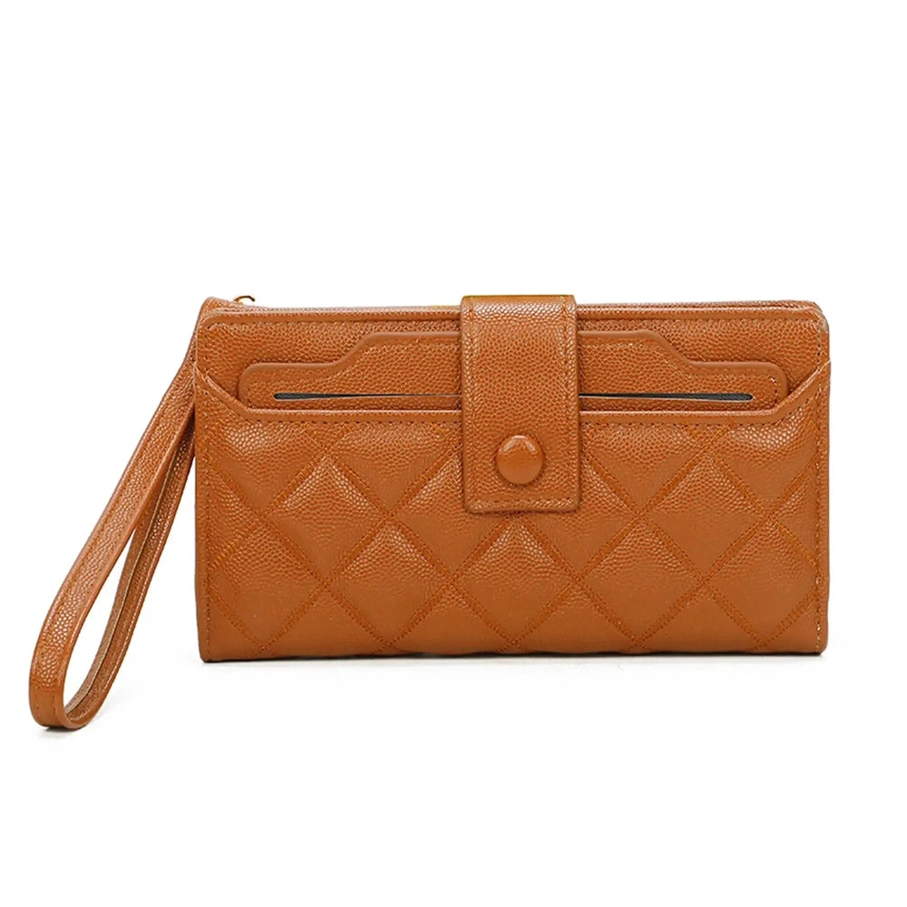 Gallantry Portefeuille porte-cartes femme matelassé camel