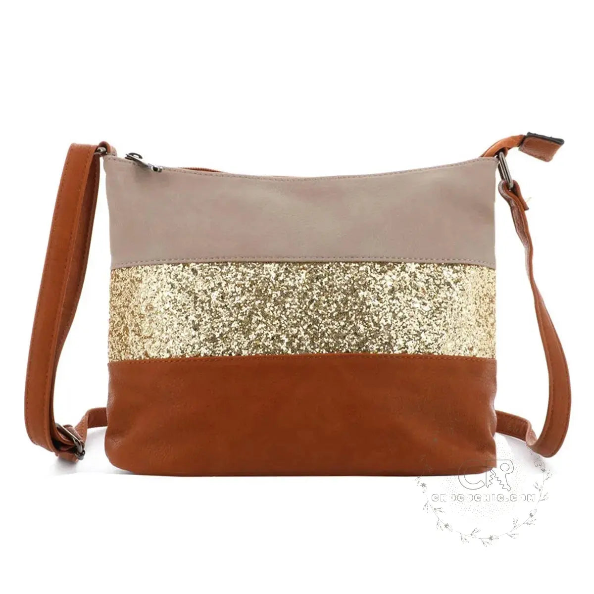 Gallantry sac bandoulière paillettes femme multicolore taupe