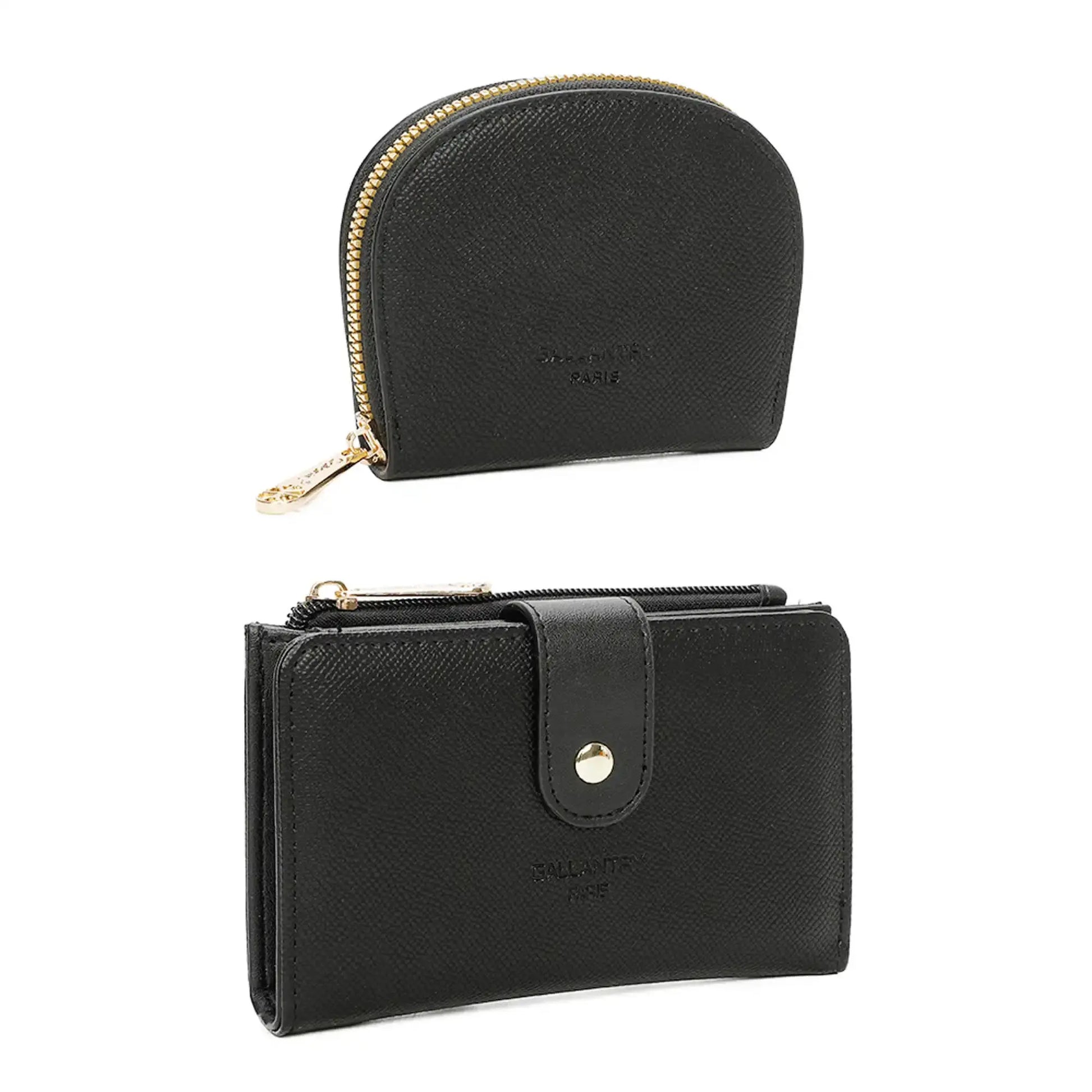 Gallantry Coffret de 2 portefeuille porte-carte femme noir