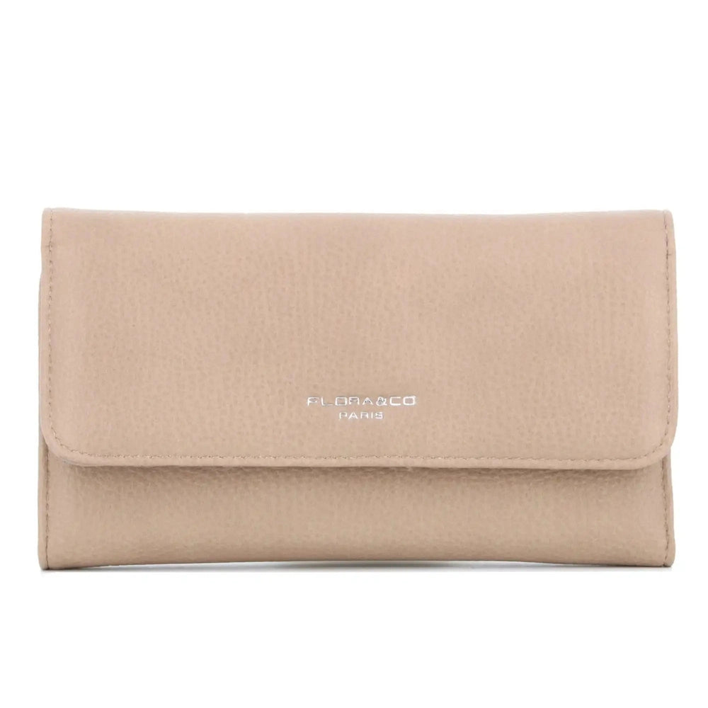 Flora & co Portefeuille chéquier femme souple taupe