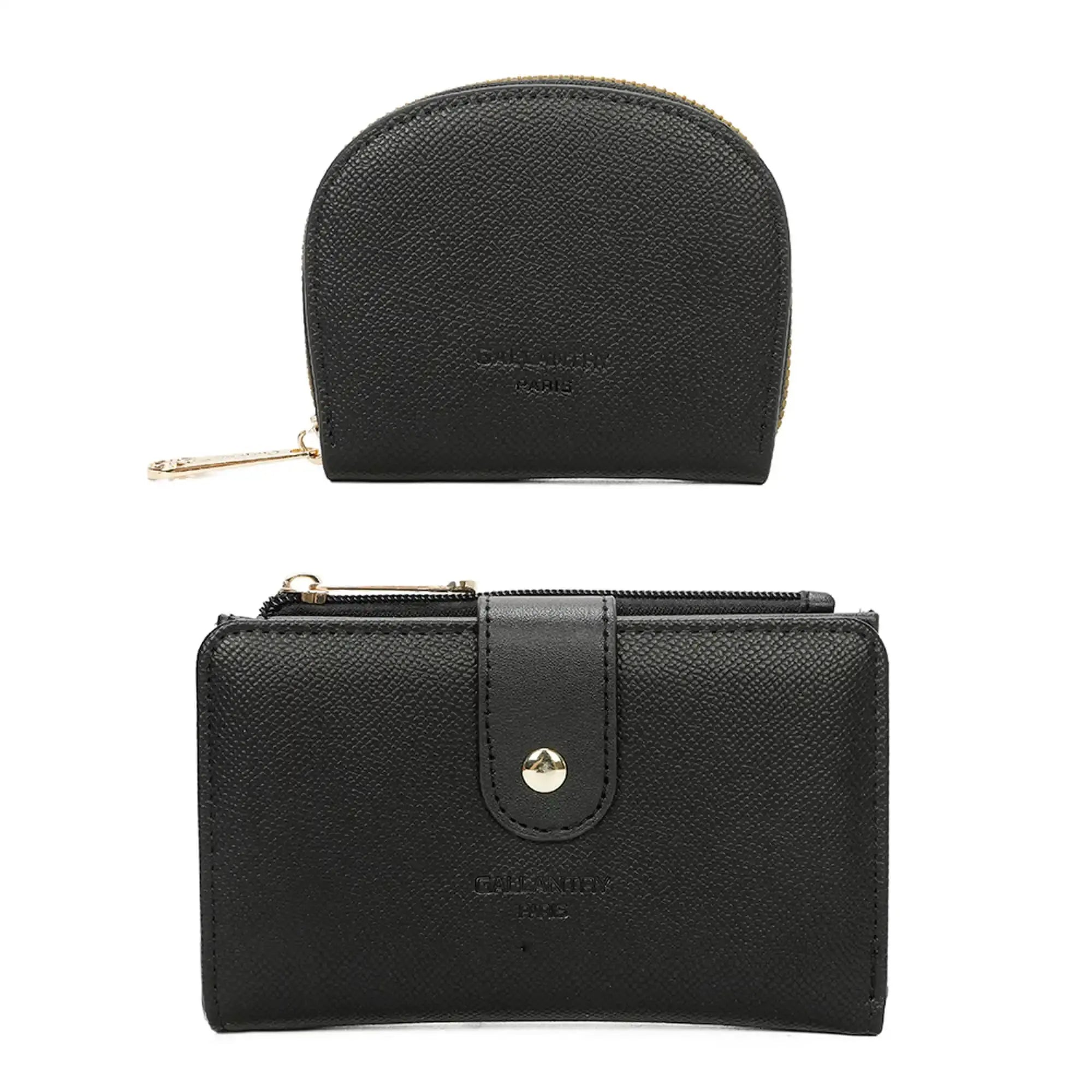 Gallantry Coffret de 2 portefeuille porte-carte femme noir