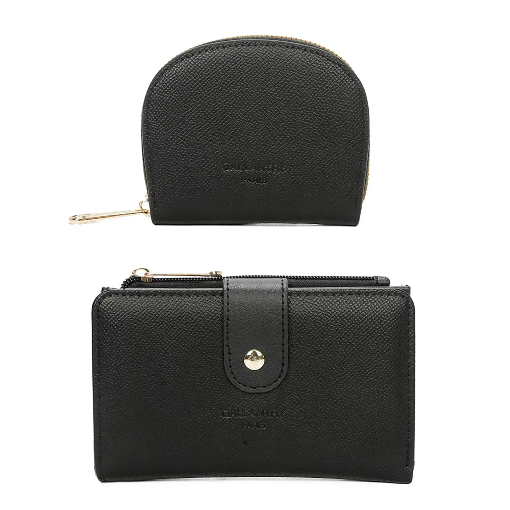 Gallantry Coffret de 2 portefeuille porte-carte femme noir