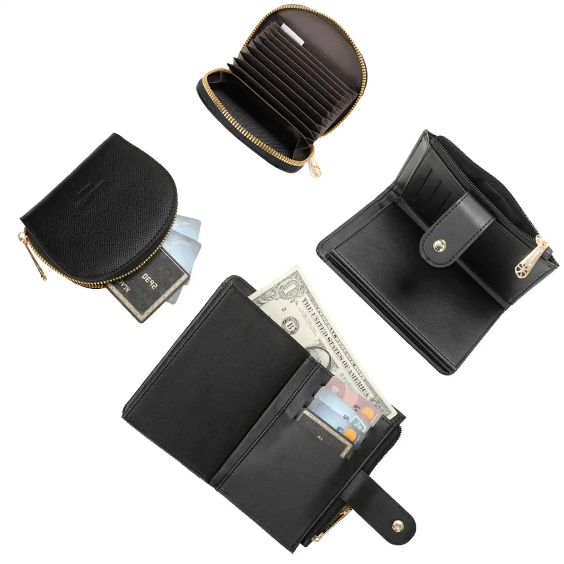Gallantry Coffret de 2 portefeuille porte-carte femme noir