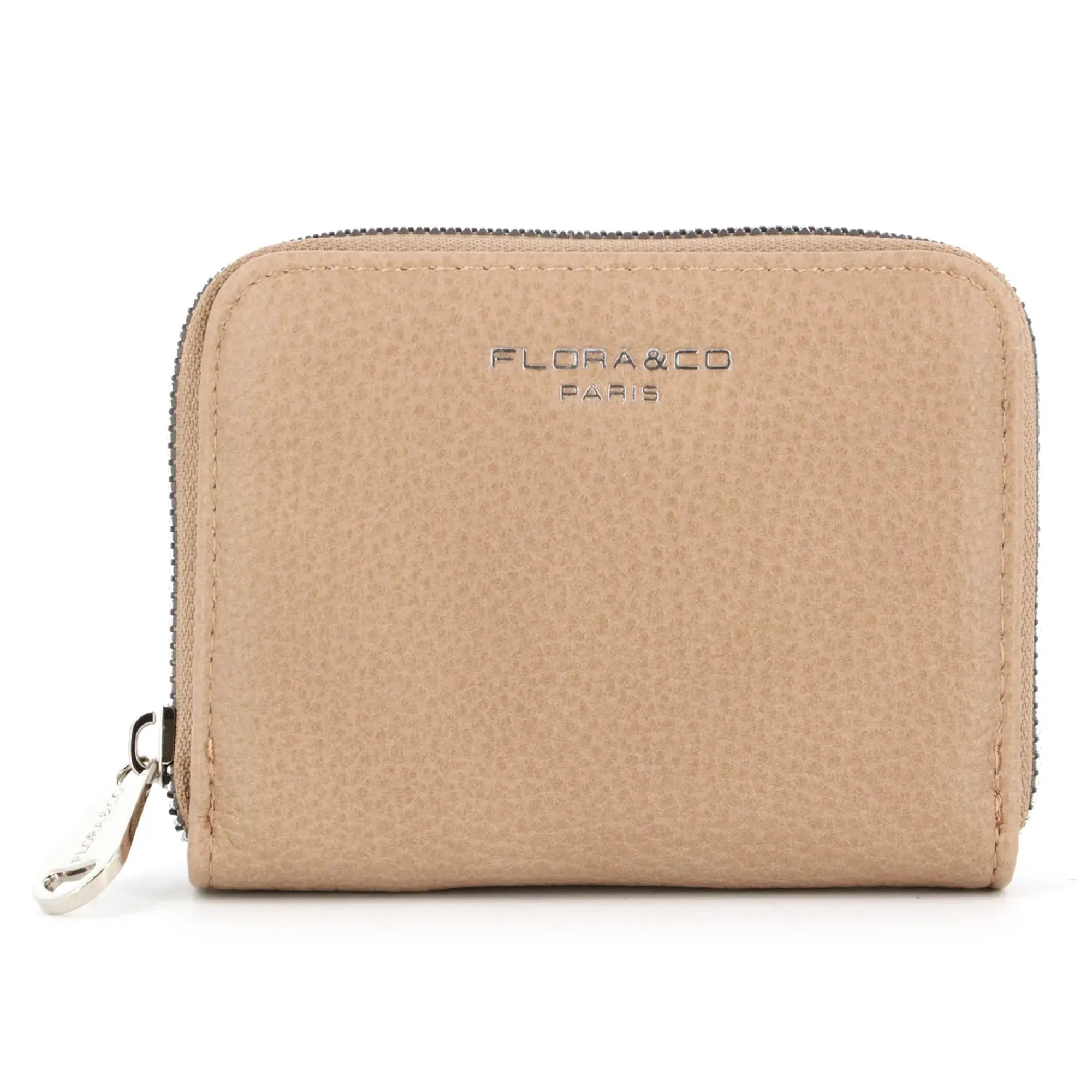 Flora & co Portefeuille monnaie femme souple taupe