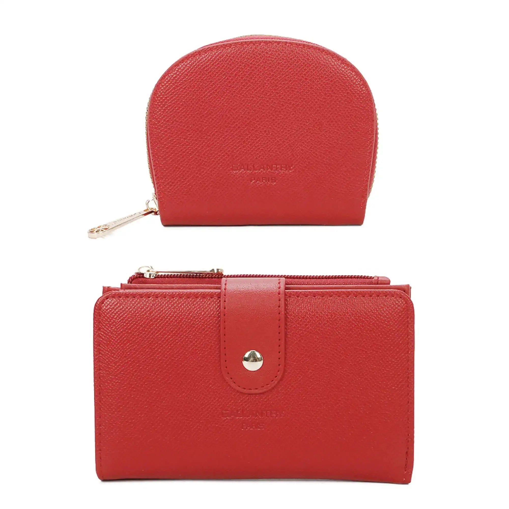 Gallantry Coffret de 2 portefeuille porte-carte femme rouge
