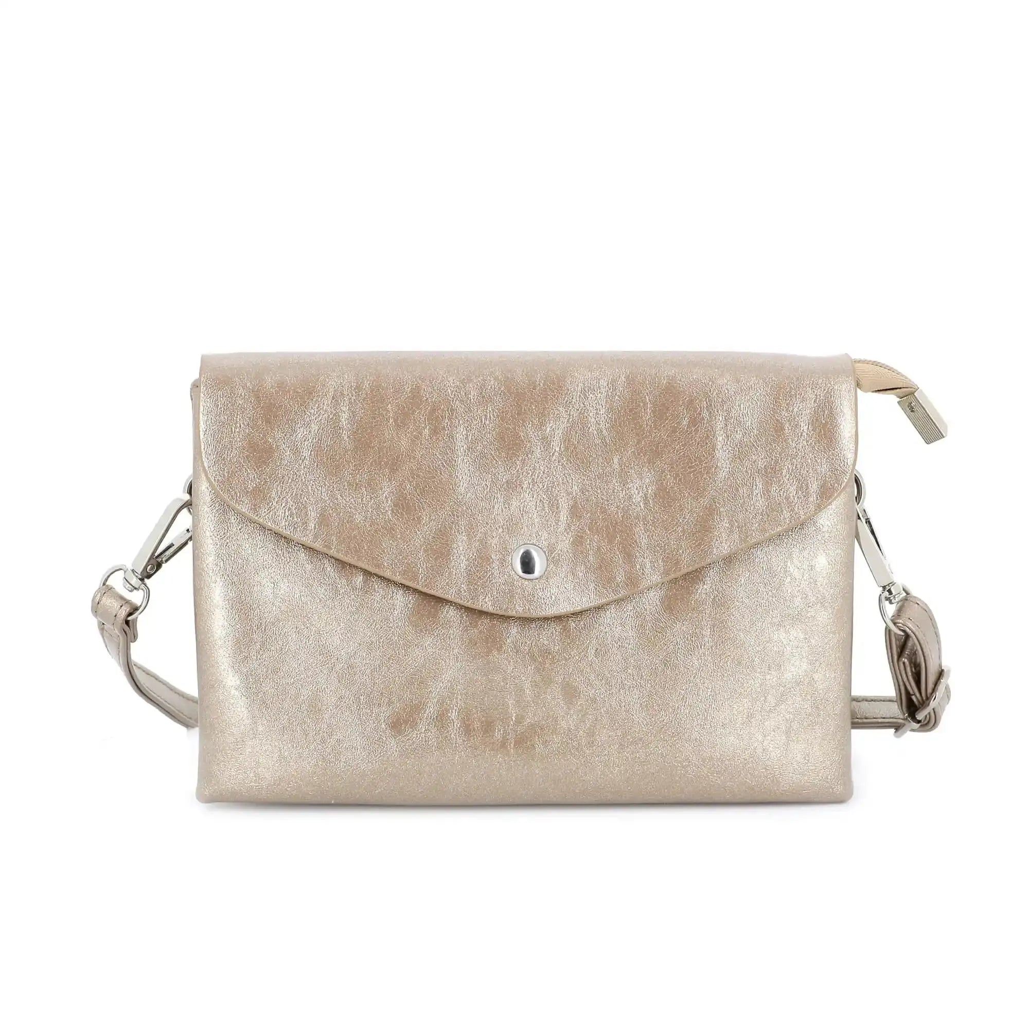 Flora & co Sac bandoulière femme irisé rabat or