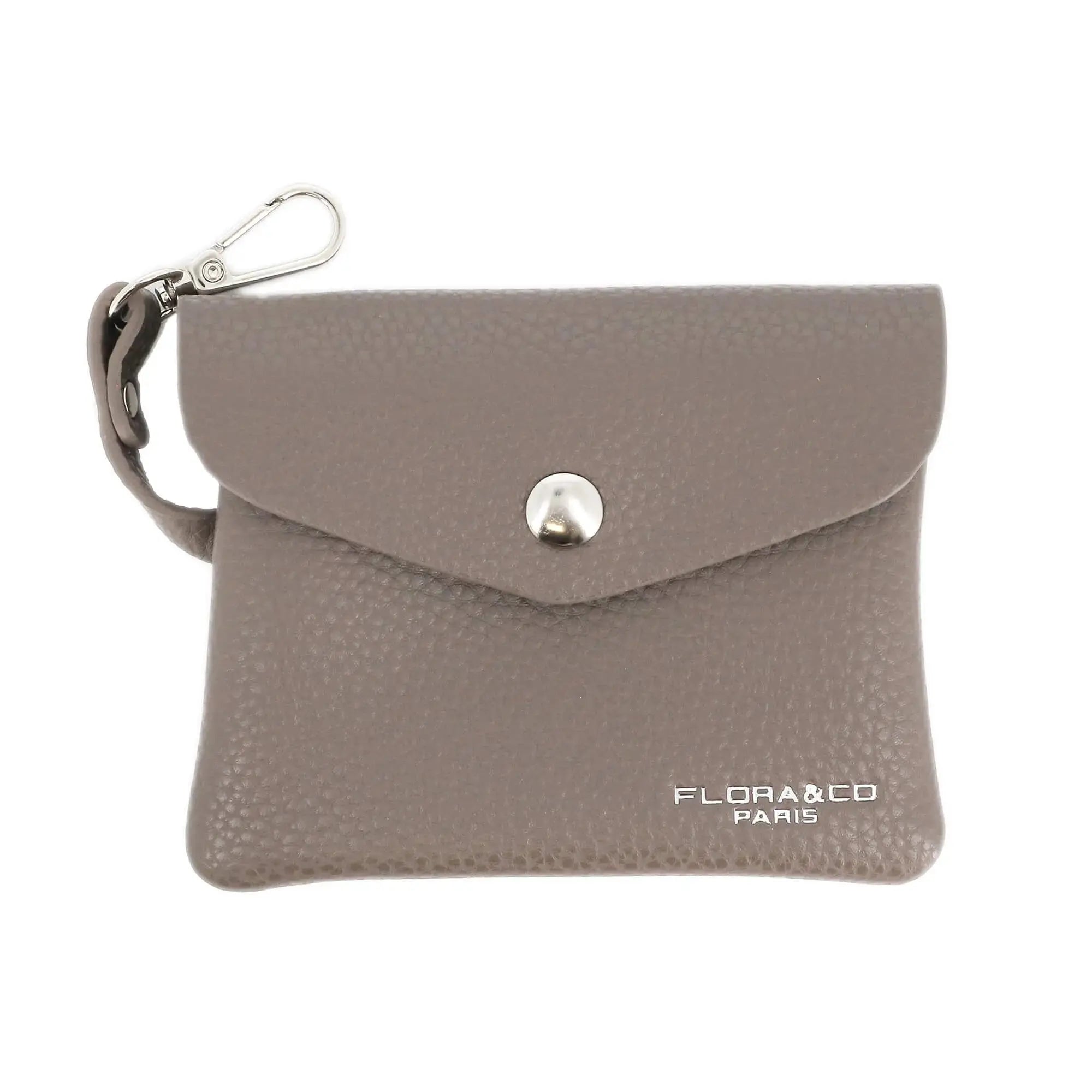Flora & co Porte-monnaie cartes femme crochet taupe foncé
