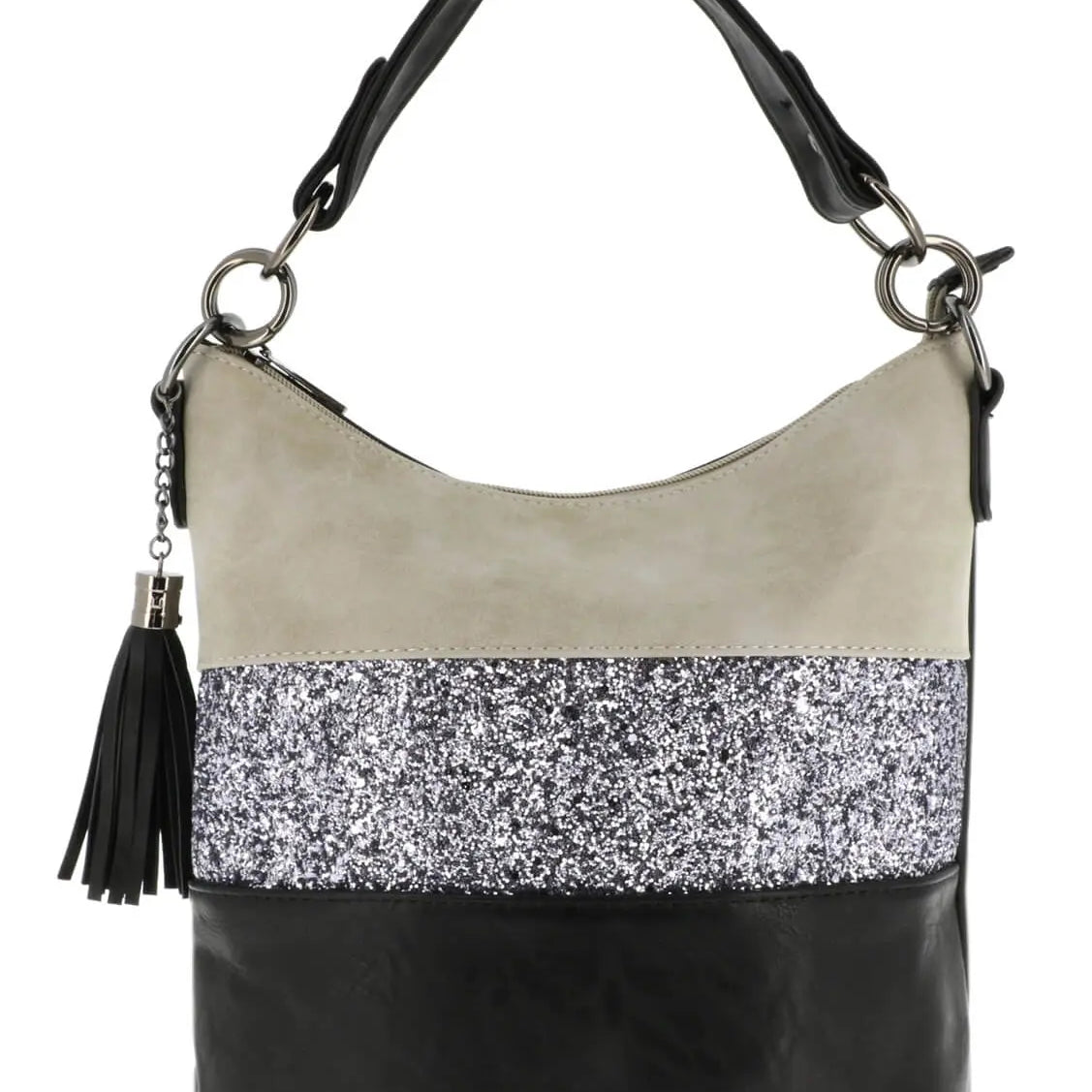 Gallantry Sac à main bandoulière paillette femme gris