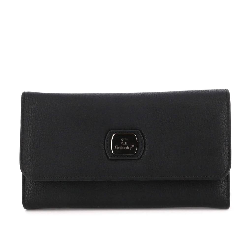 Gallantry Portefeuille long femme multifonction noir