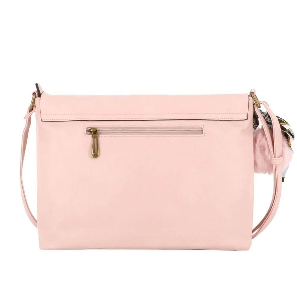 Flora & co Sac Bandoulière Souple Pompon Foulard rose
