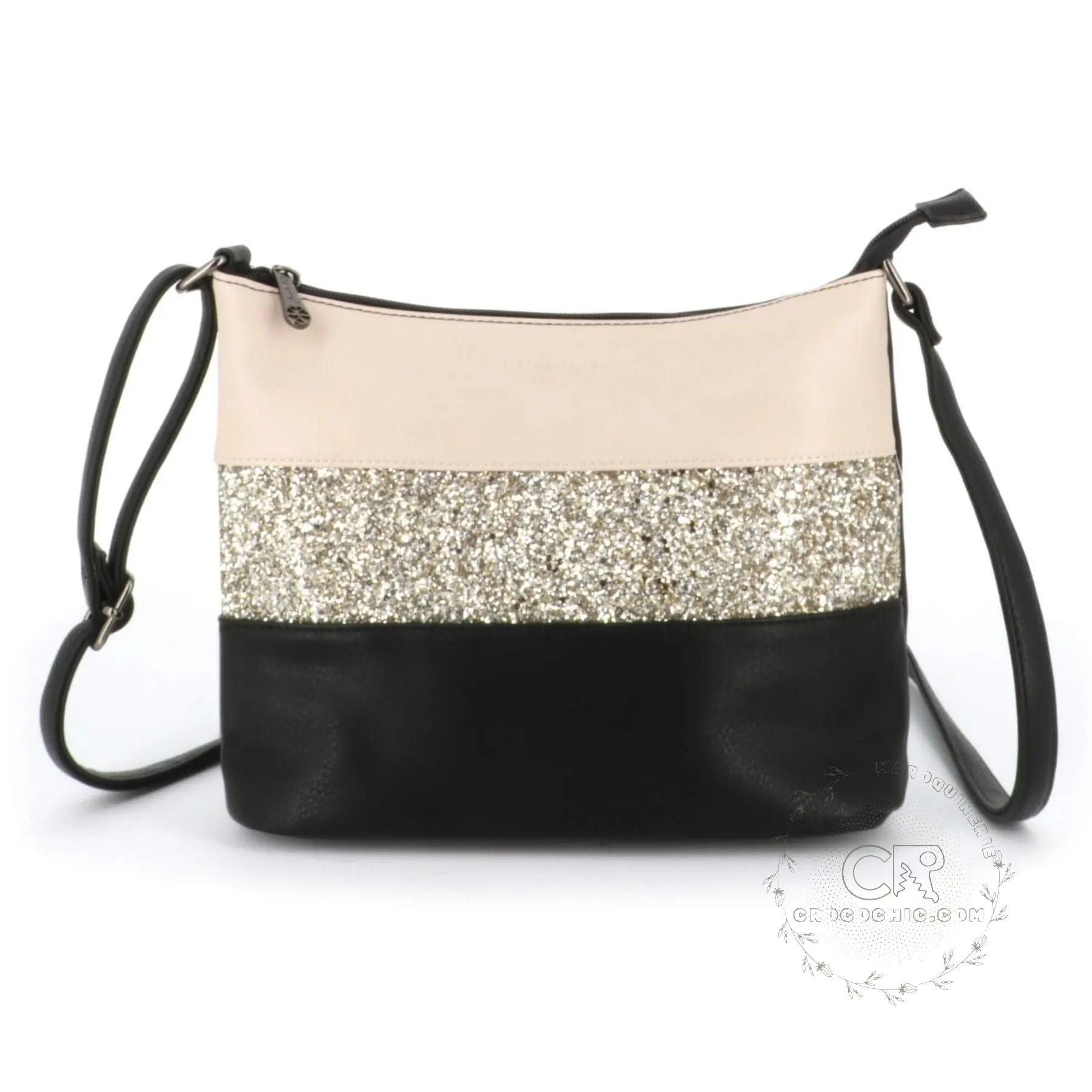 Gallantry sac bandoulière paillettes femme multicolore beige