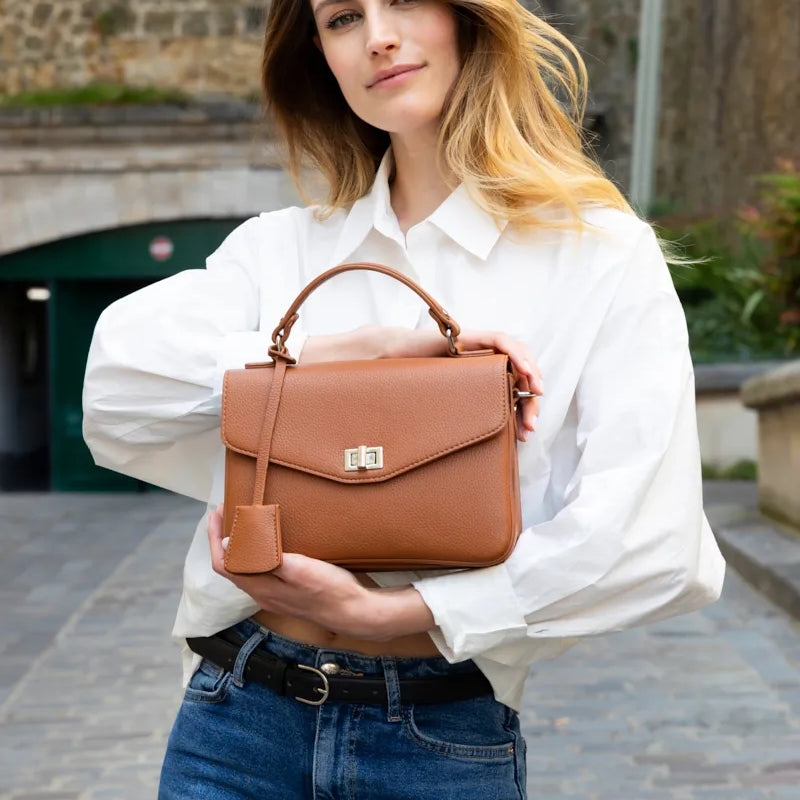 Sac à main bandoulière femme camel flora & co