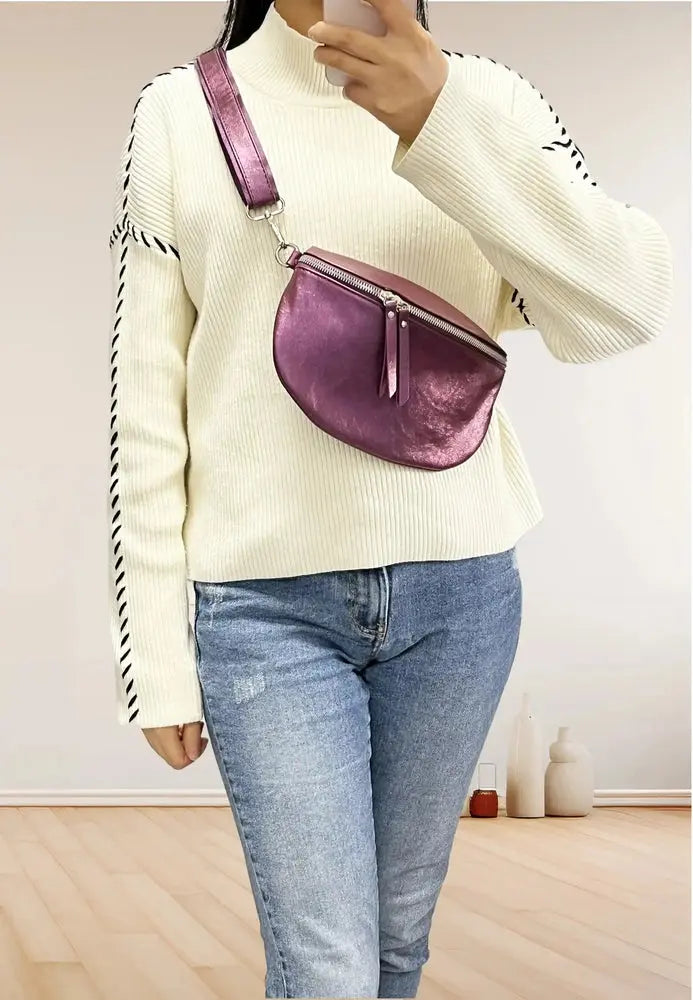 Flora & co Sac banane bandoulière femme irisé violet
