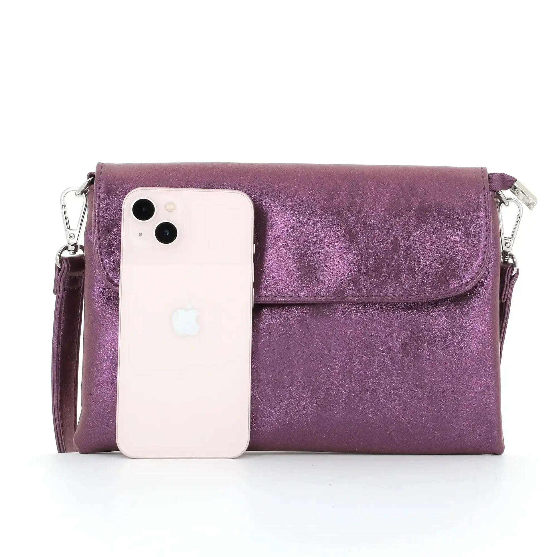 Flora & co Sac bandoulière pochette femme irisé violet