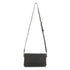 Vue 2 du Mini sac bandoulière femme cuir noir par Made in Italy.