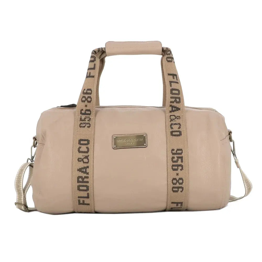 Sac polochon sport voyage femme beige