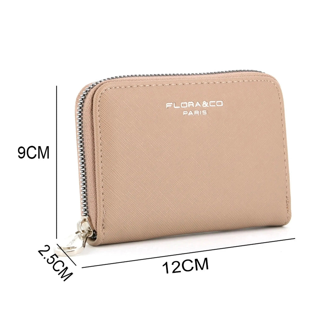 Flora & co Portefeuille porte-carte femme saffiano taupe