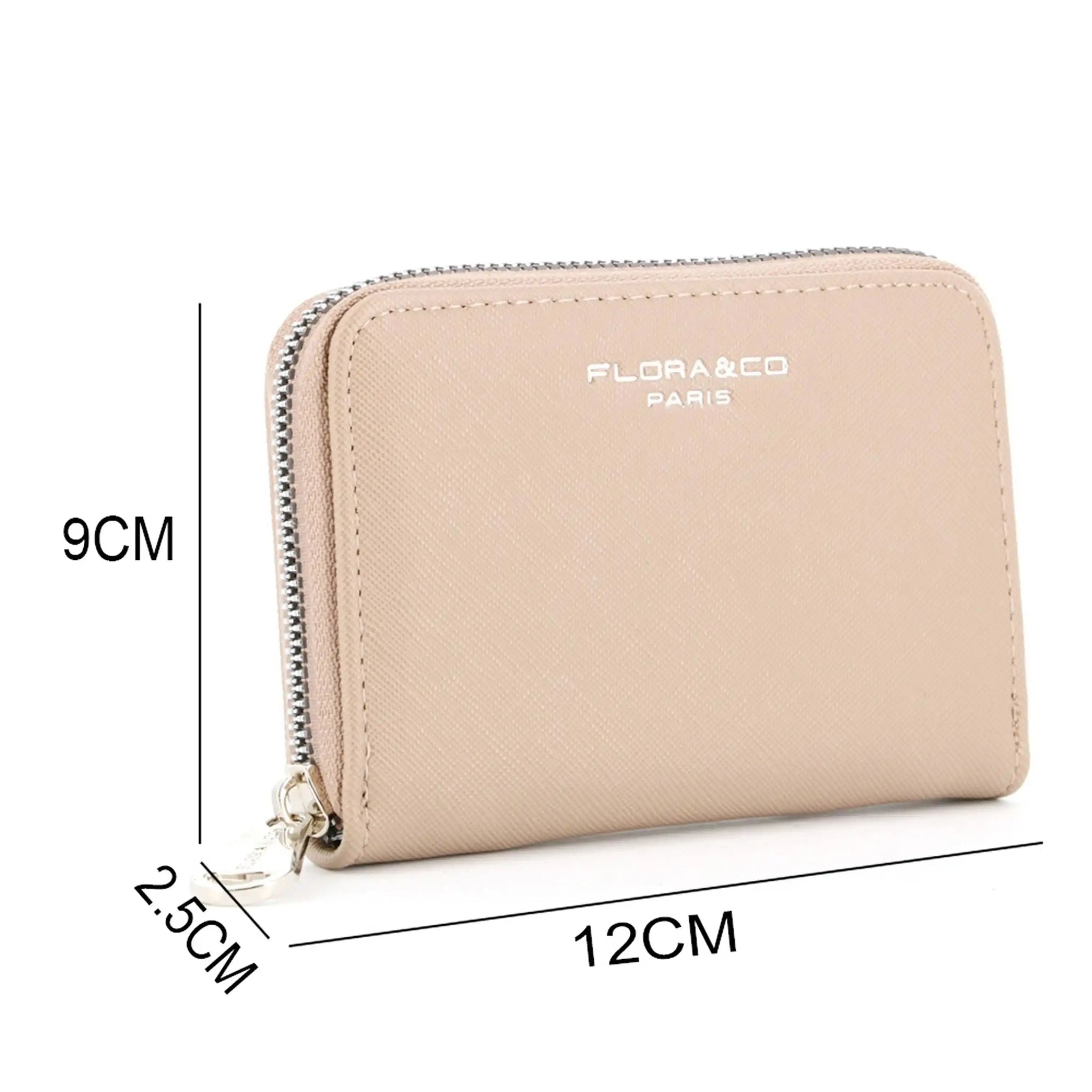 Flora & co Portefeuille porte-carte femme saffiano beige