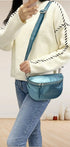 Flora & co Sac banane bandoulière femme irisé bleu canard