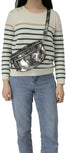 Flora & co Sac banane bandoulière suédine gris argent