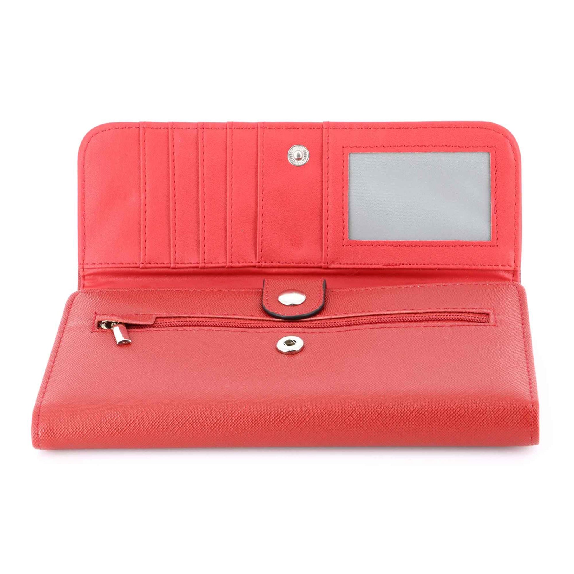 Flora & co - Portefeuille chéquier femme tout en un rouge