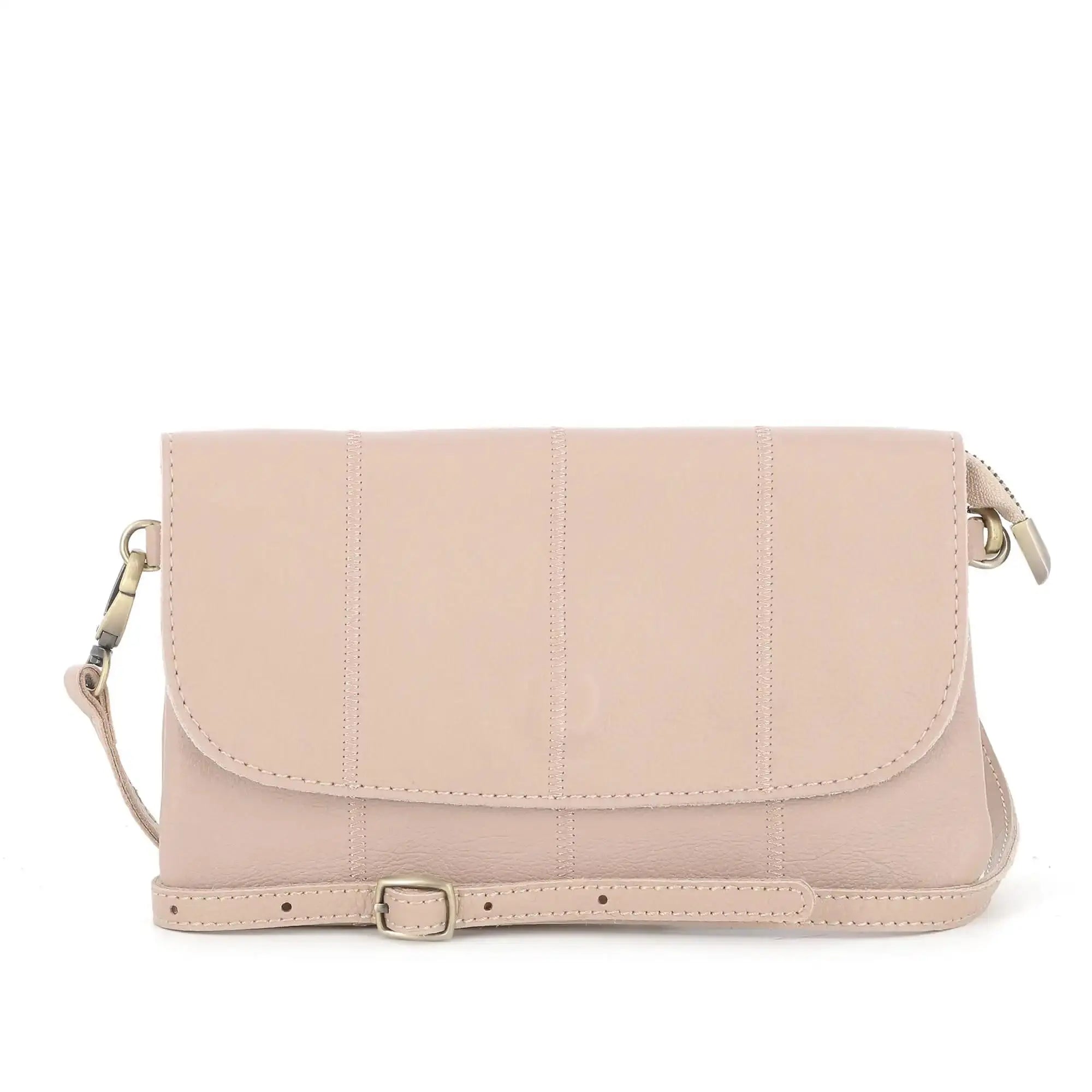 Made in Italy Mini sac bandoulière femme cuir sable