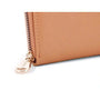 Flora & co Portefeuille porte-carte femme saffiano camel