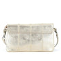 Vue 2 du Mini sac bandoulière femme cuir or par Made in Italy.