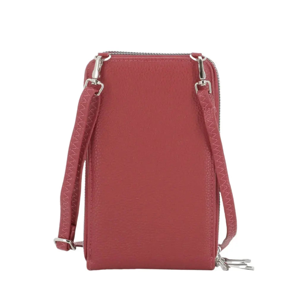 Sac bandoulière téléphone 6.7 Femme rouge foncé Flora & co