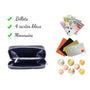 Flora & co Portefeuille porte-carte femme saffiano bleu marine