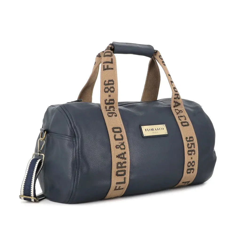 Sac polochon sport voyage femme bleu marine