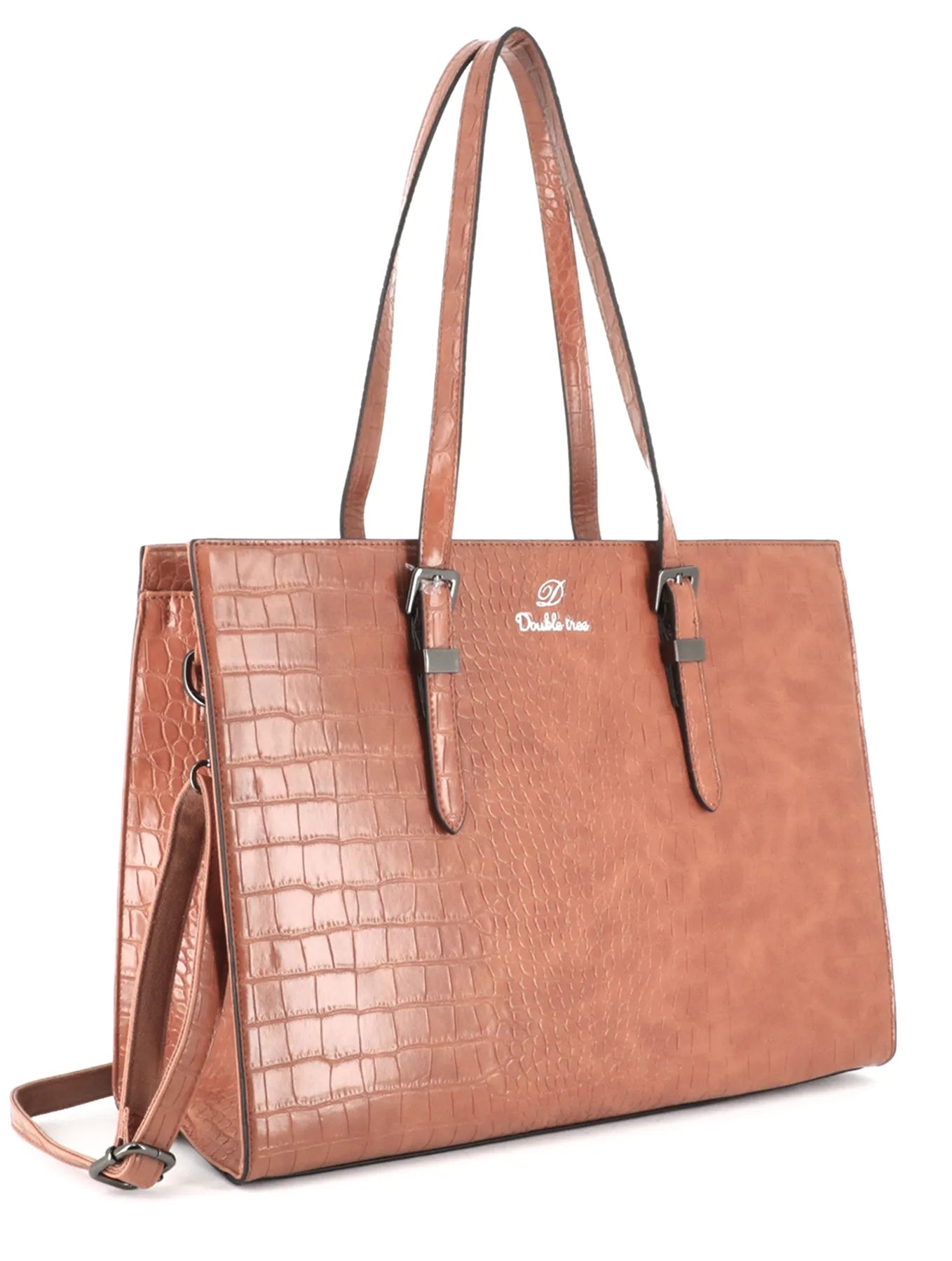 Crocochic - Sac cabas femme format a4 croco camel