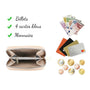 Flora & co Portefeuille porte-carte femme saffiano beige