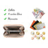 Flora & co Portefeuille porte-carte femme saffiano taupe