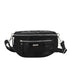 Flora & co Sac banane bandoulière suédine noir