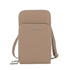 Sac bandoulière téléphone 6.7 Pouces femme beige taupe Flora & co