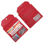Gallantry Portefeuille longue tri-pli pu cuir matelassé rouge