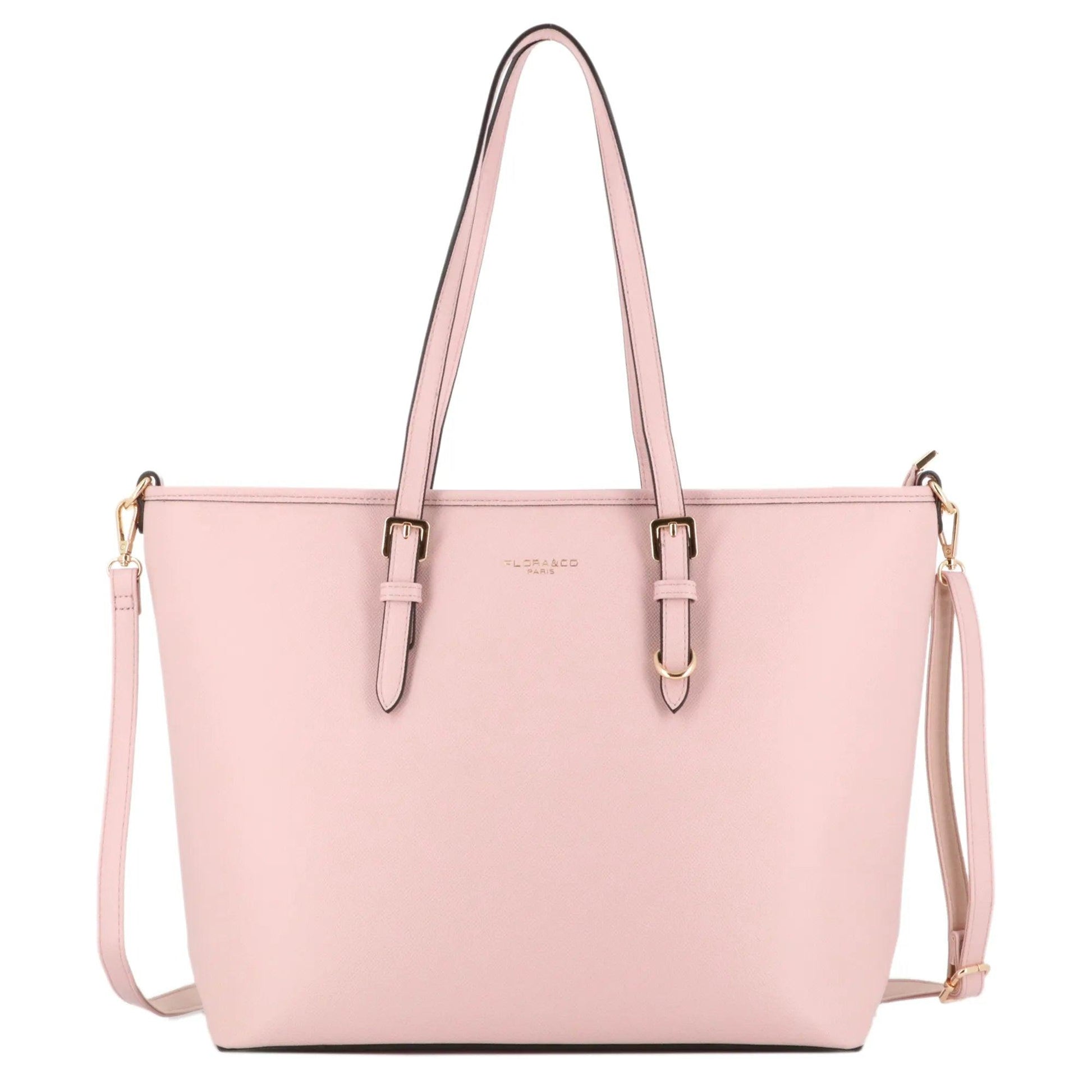 Flora & co - Sac cabas grainé femme format a4 lycée rose