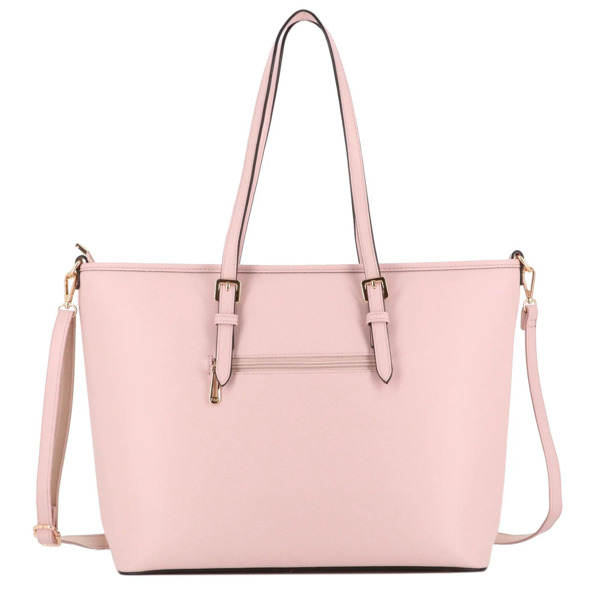 Flora & co - Sac cabas grainé femme format a4 lycée rose