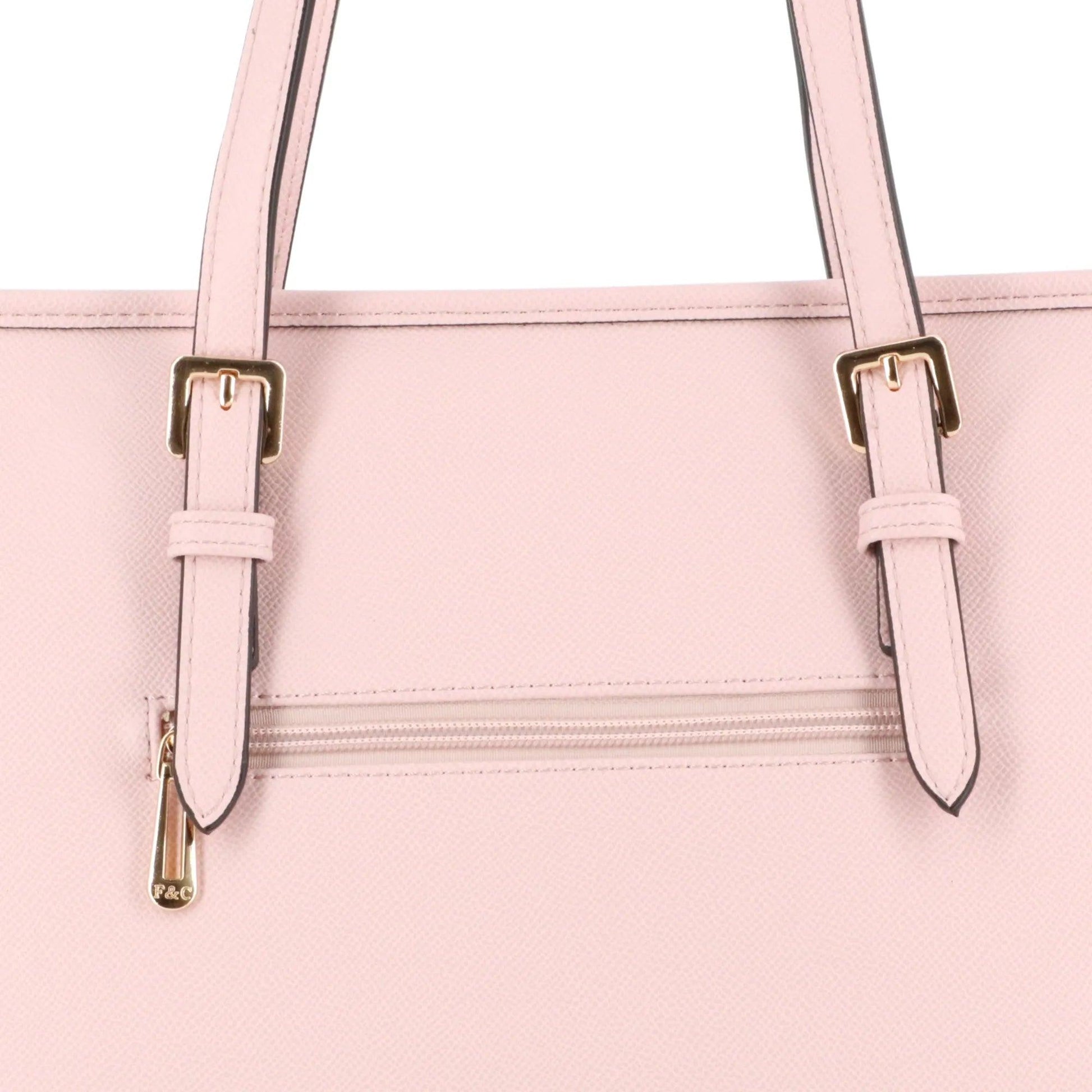 Flora & co - Sac cabas grainé femme format a4 lycée rose