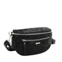 Flora & co Sac banane bandoulière suédine noir