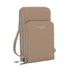 Sac bandoulière téléphone 6.7 Pouces femme beige taupe Flora & co
