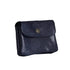 Vue 2 du Porte-monnaie femme cuir daim irisé 044 bleu marine par Made in Italy.