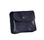 Made in Italy Porte-monnaie femme cuir daim irisé 044 bleu marine