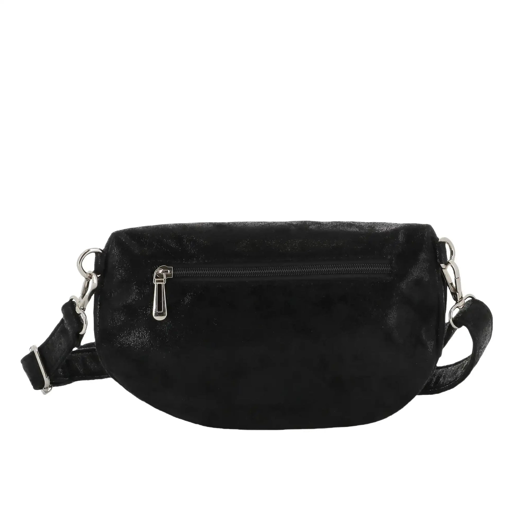 Flora & co Sac banane bandoulière suédine noir